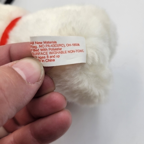 PBC International Vintage Bear with Heart Plush Stuffed Toy - Picture 3 of 4